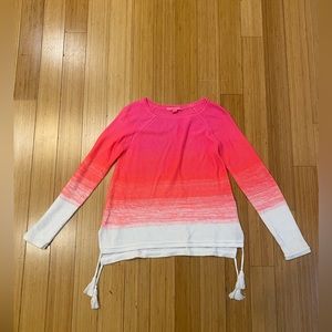 Lilly Pulitzer Pink and White Gradient Sweater